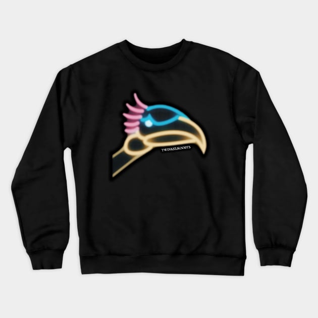 Vogel Rok Neon Art Crewneck Sweatshirt by Twinkelkoorts